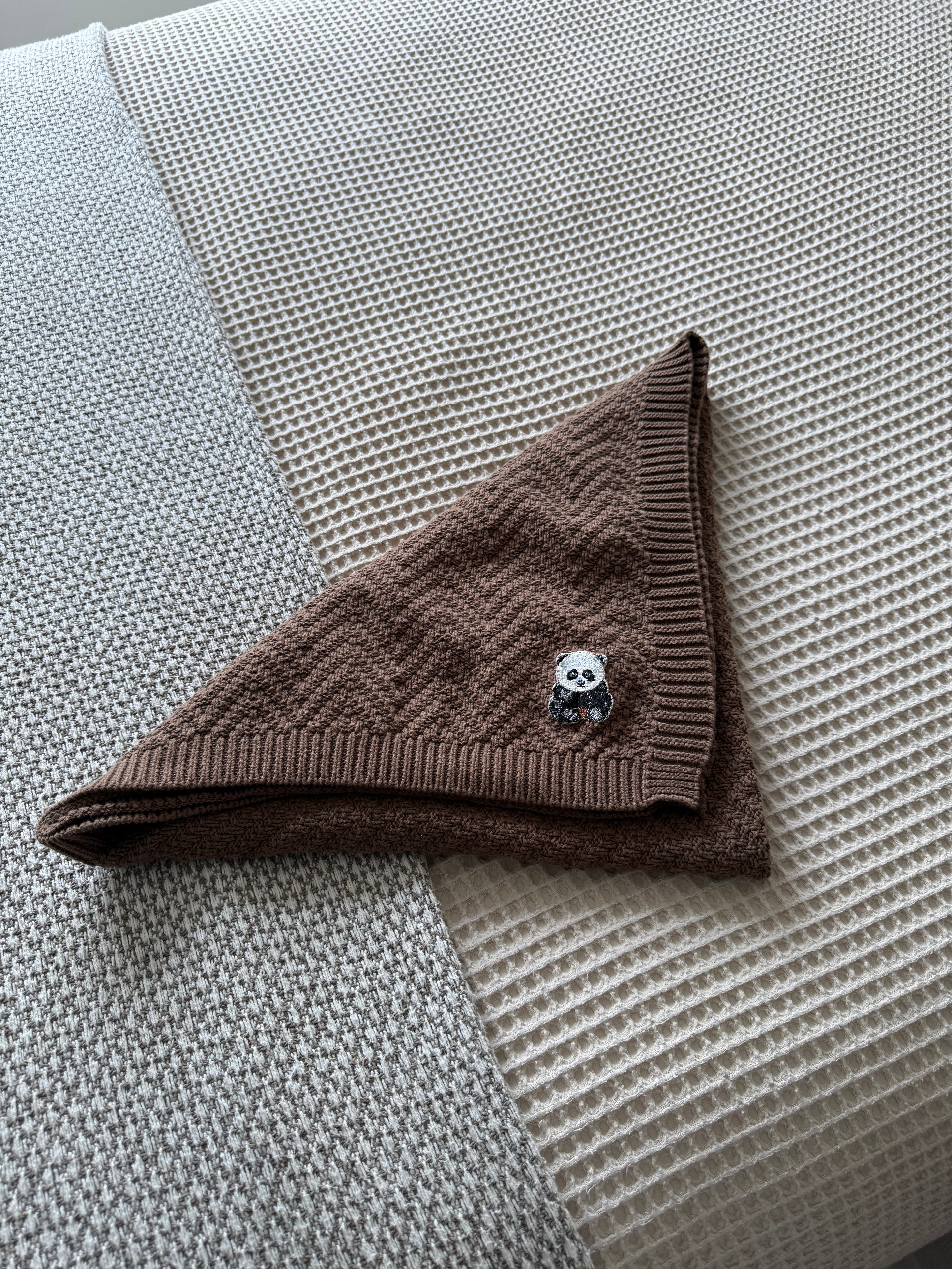Pandarina Organic Cotton Mocha Blanket