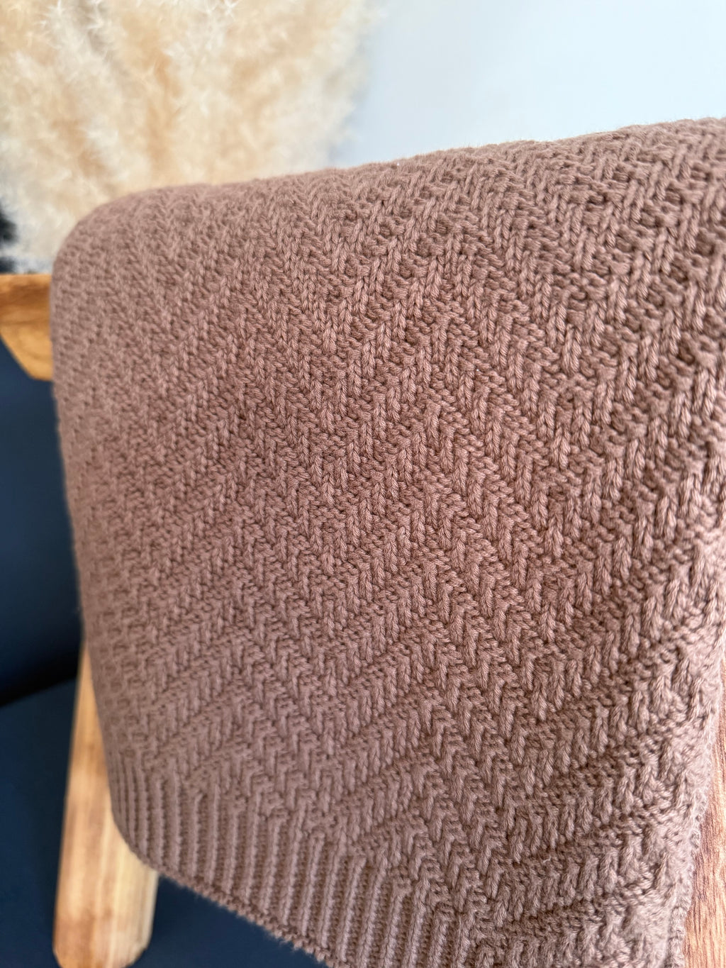 Organic Cotton Mocha Blanket