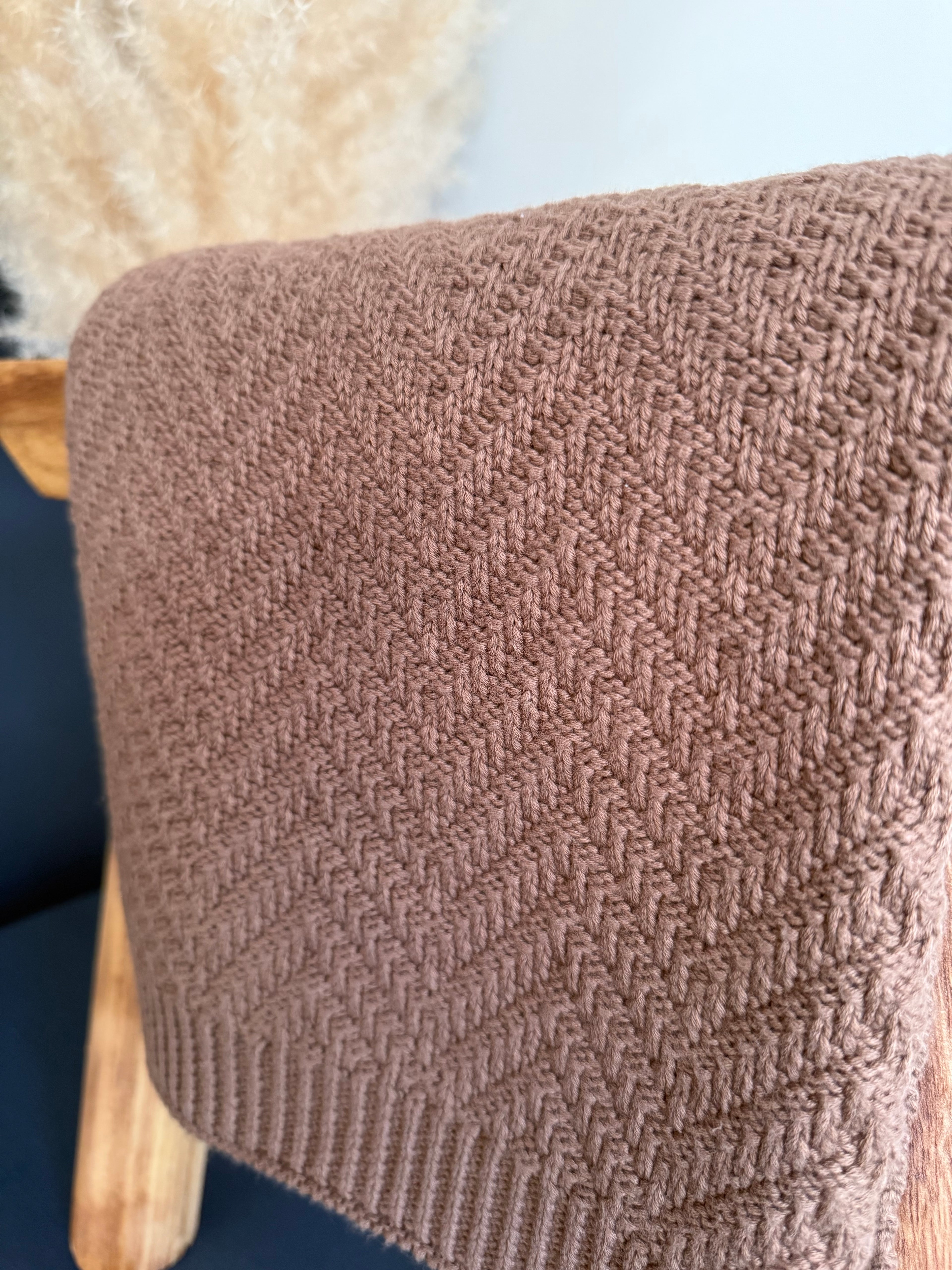 Organic Cotton Mocha Blanket