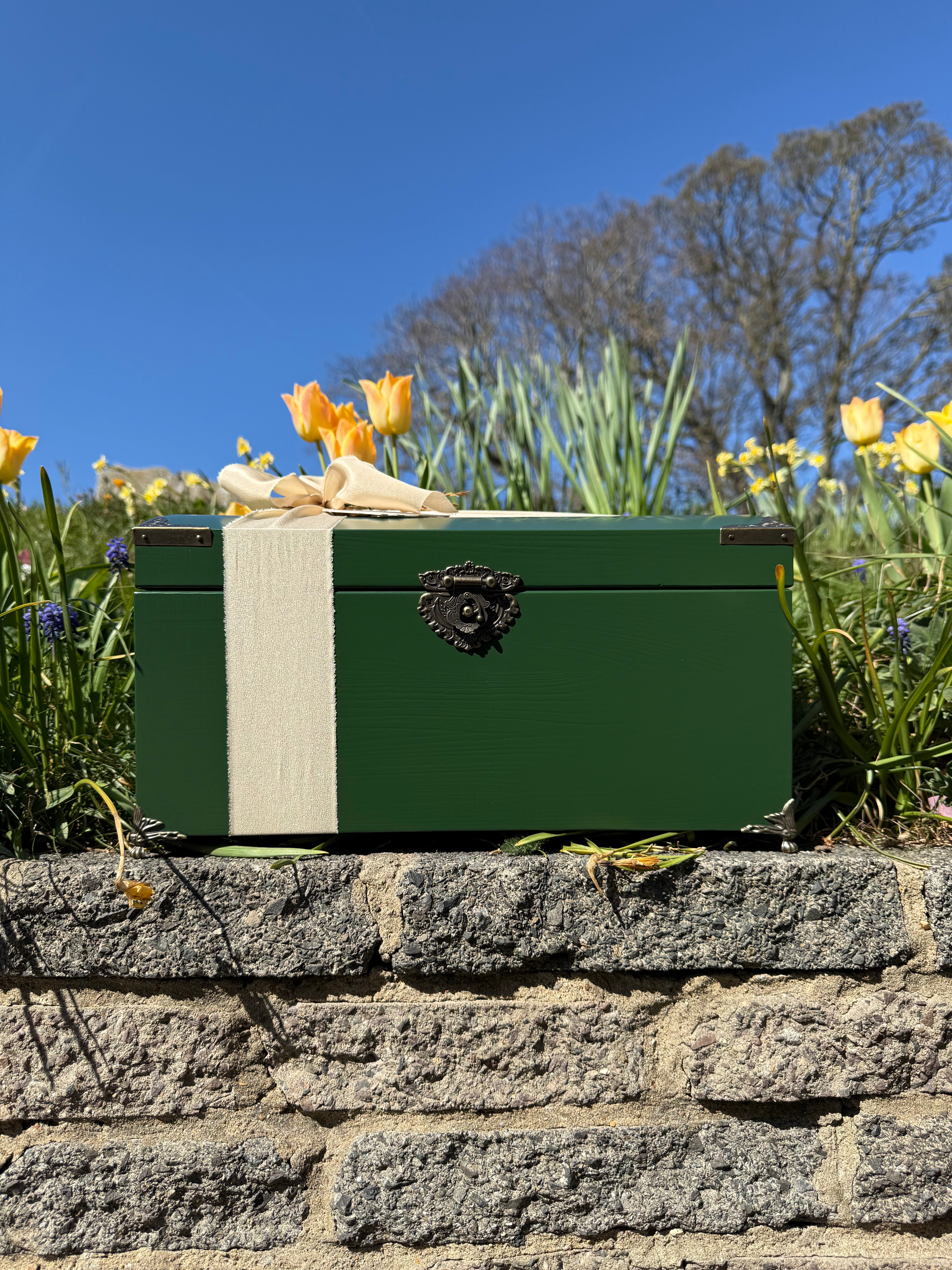 Brunswick Green Wooden Trunk